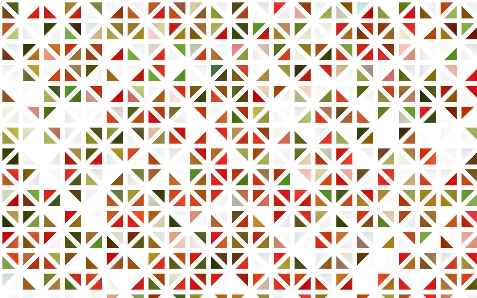 vert clair, fond transparent vecteur rouge avec des lignes, des triangles.