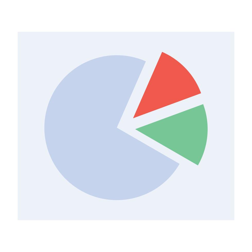 icône modifiable à plat du graphique en tranches vecteur