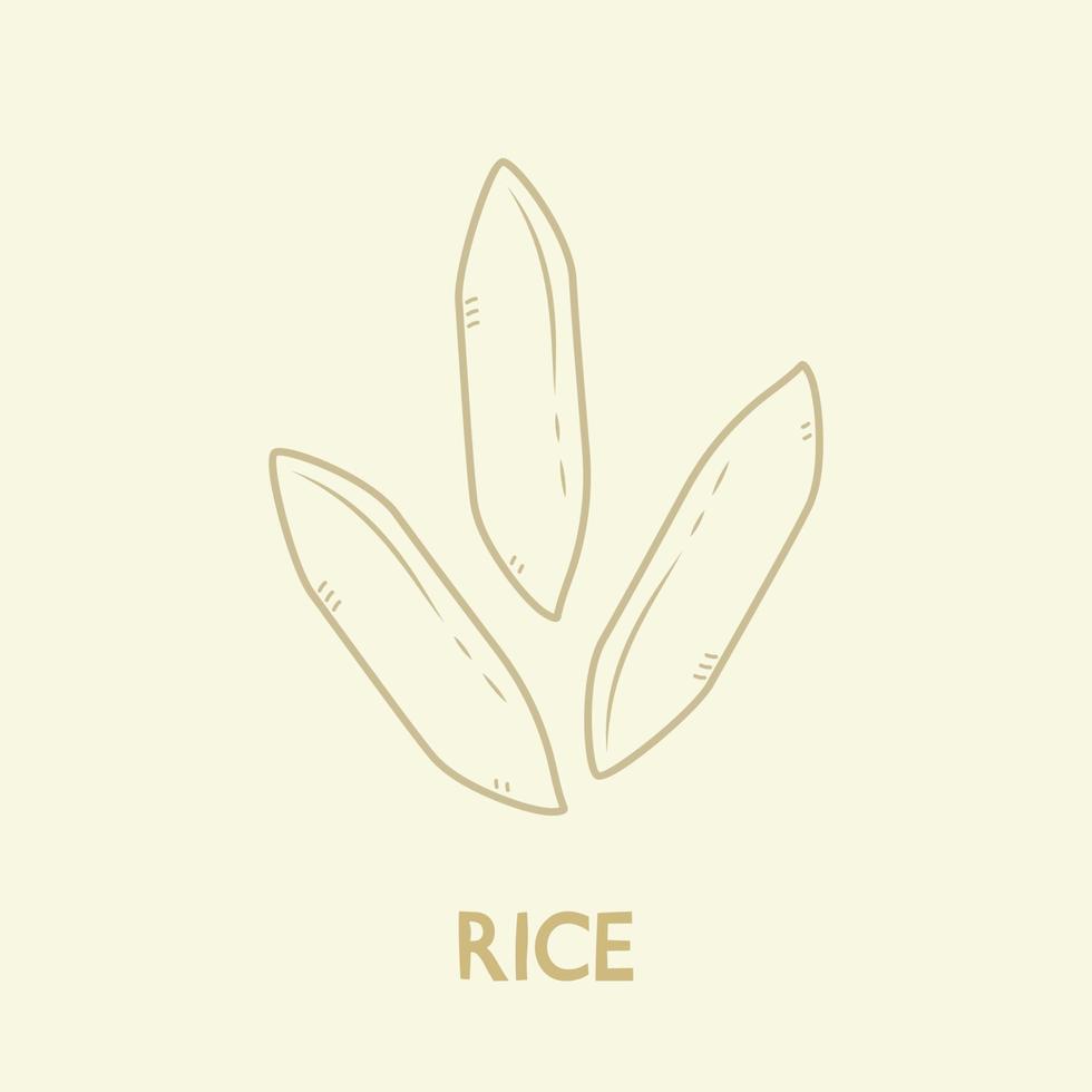 vecteur de riz. symbole du riz. création de logo de riz.