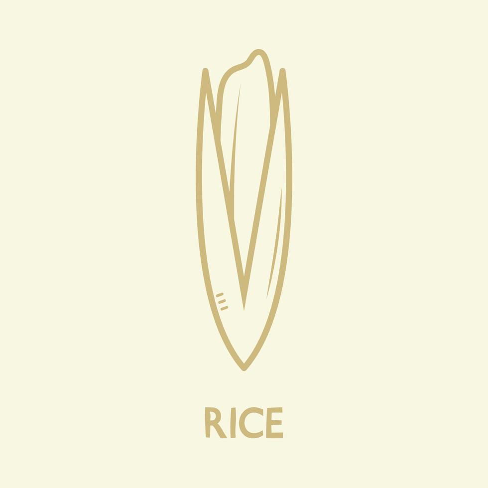 vecteur de riz. symbole du riz. création de logo de riz.