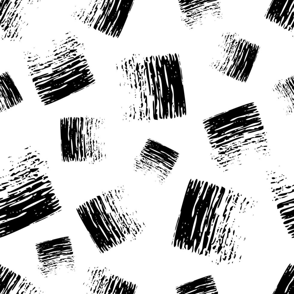 modèle sans couture avec frottis de gribouillis noir dessiné à la main. texture grunge abstraite. illustration vectorielle vecteur