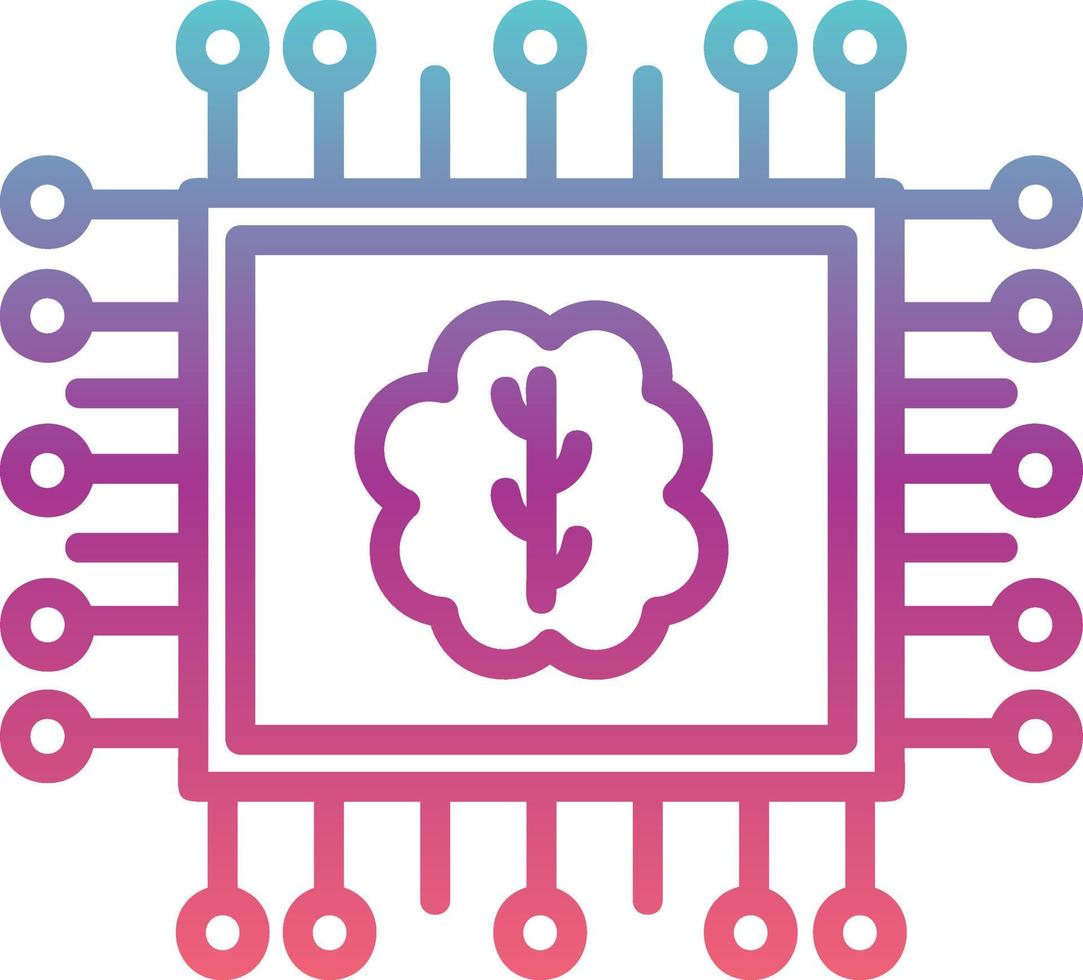 icône de vecteur d'intelligence artificielle