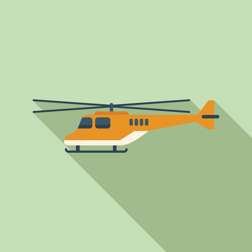 vecteur plat d'icône d'hélicoptère de sauvetage de ciel. transport maritime