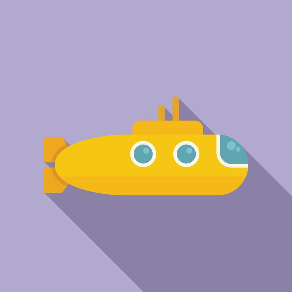 vecteur plat d'icône de sous-marin d'eau. navire sous-marin