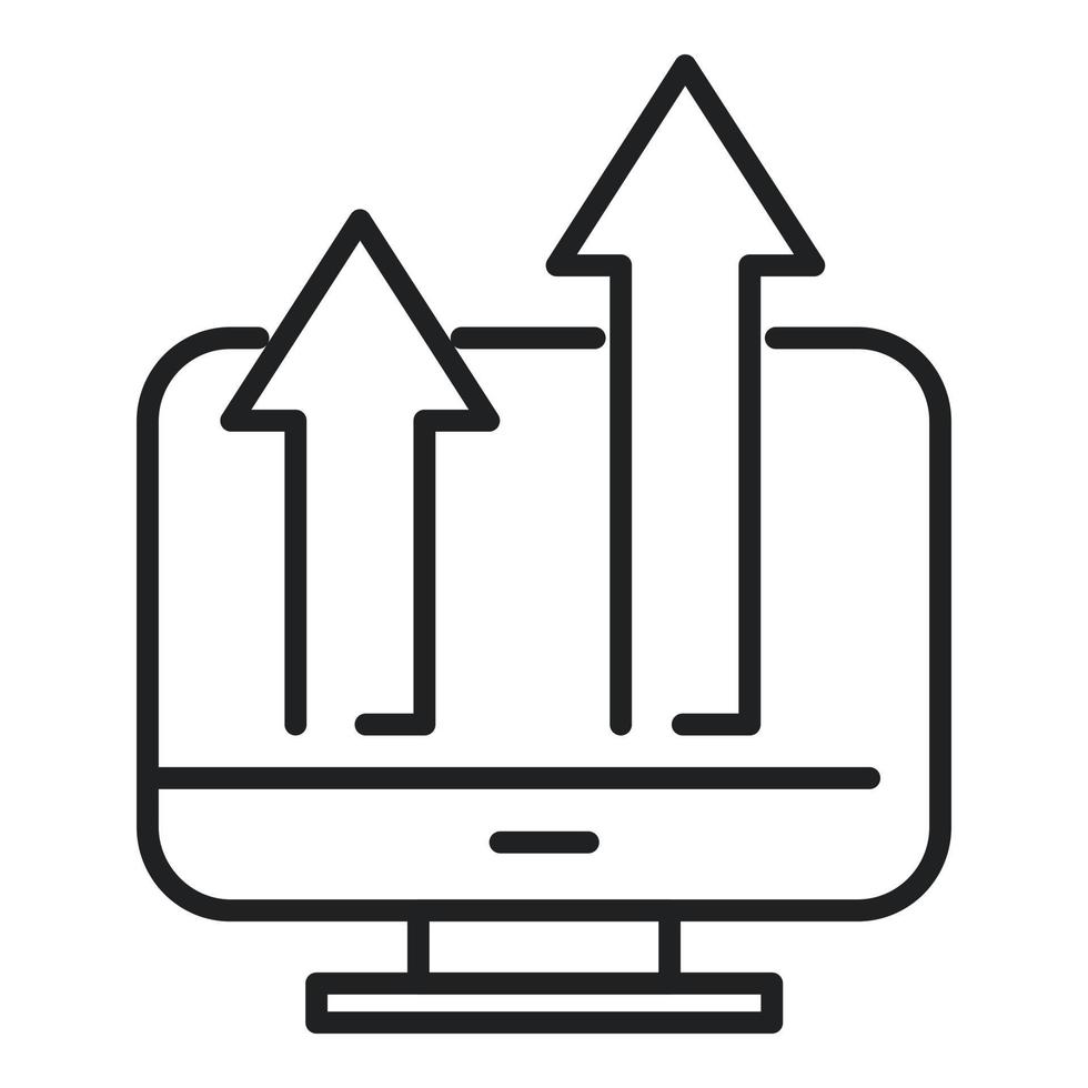 vecteur de contour d'icône de sondage en ligne. vote de choix