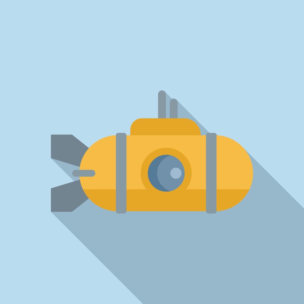 joli vecteur plat d'icône de sous-marin. navire de mer