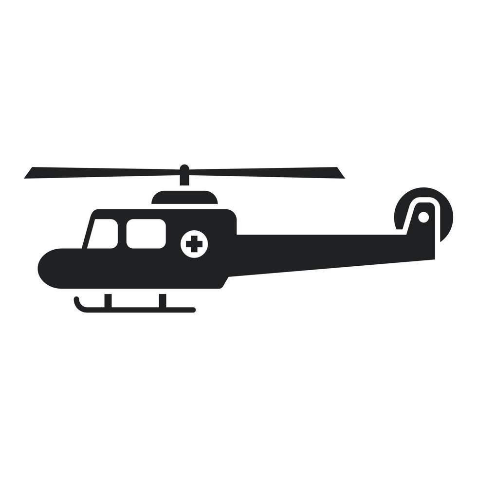 vecteur simple d'icône d'hélicoptère de sauvetage aérien. hachoir de mer