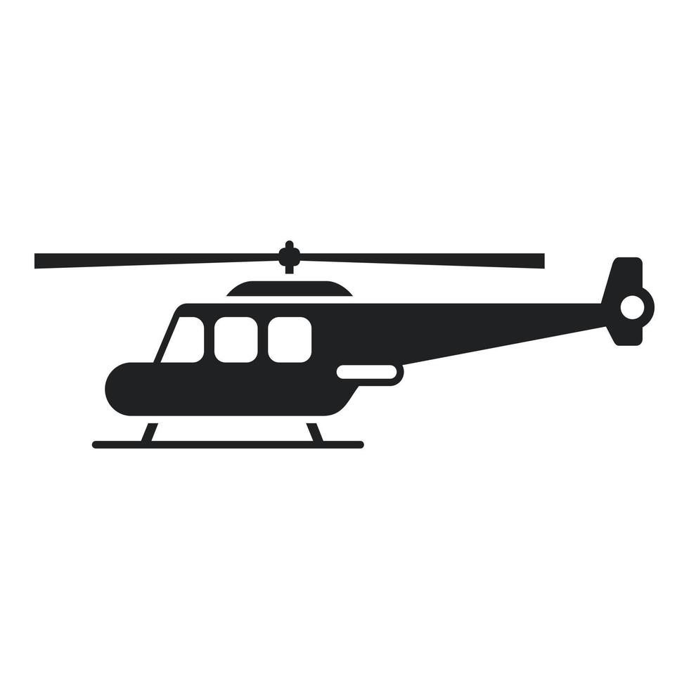 vecteur simple d'icône d'hélicoptère de sauvetage aérien. air militaire