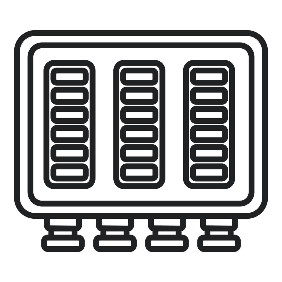 vecteur de contour d'icône de disjoncteur de mur. courant de sécurité