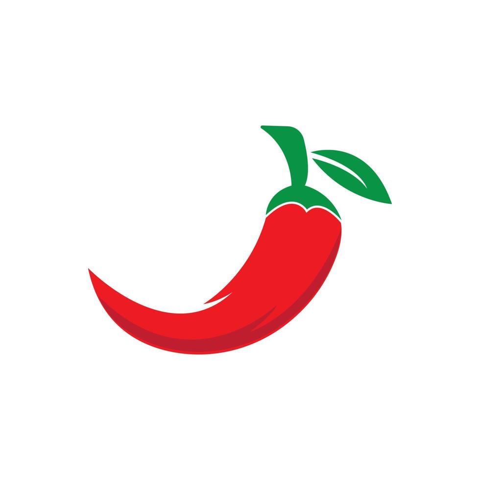 icône de piment rouge, création d'illustration vectorielle de logo vecteur