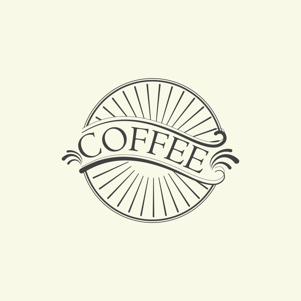 étiquette de logo rétro vintage de marque de café vecteur