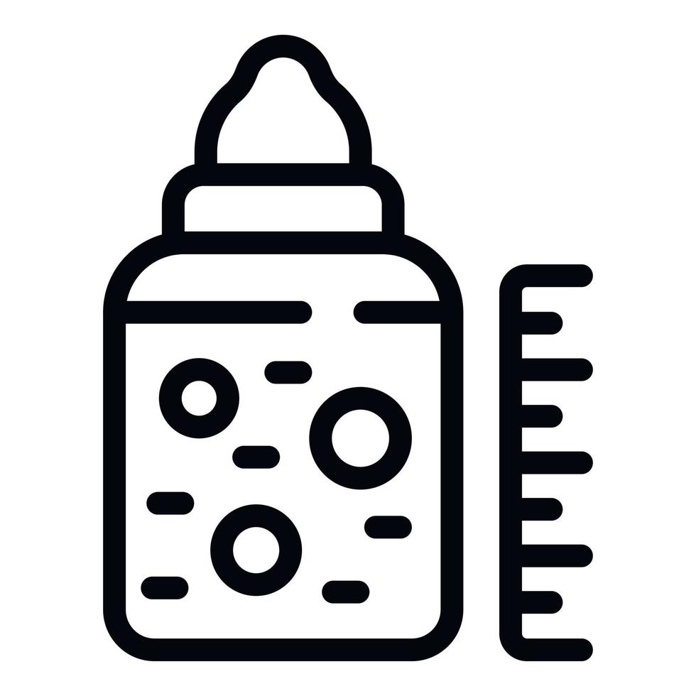 vecteur de contour d'icône de bouteille de lait pour enfants. enseignement préscolaire