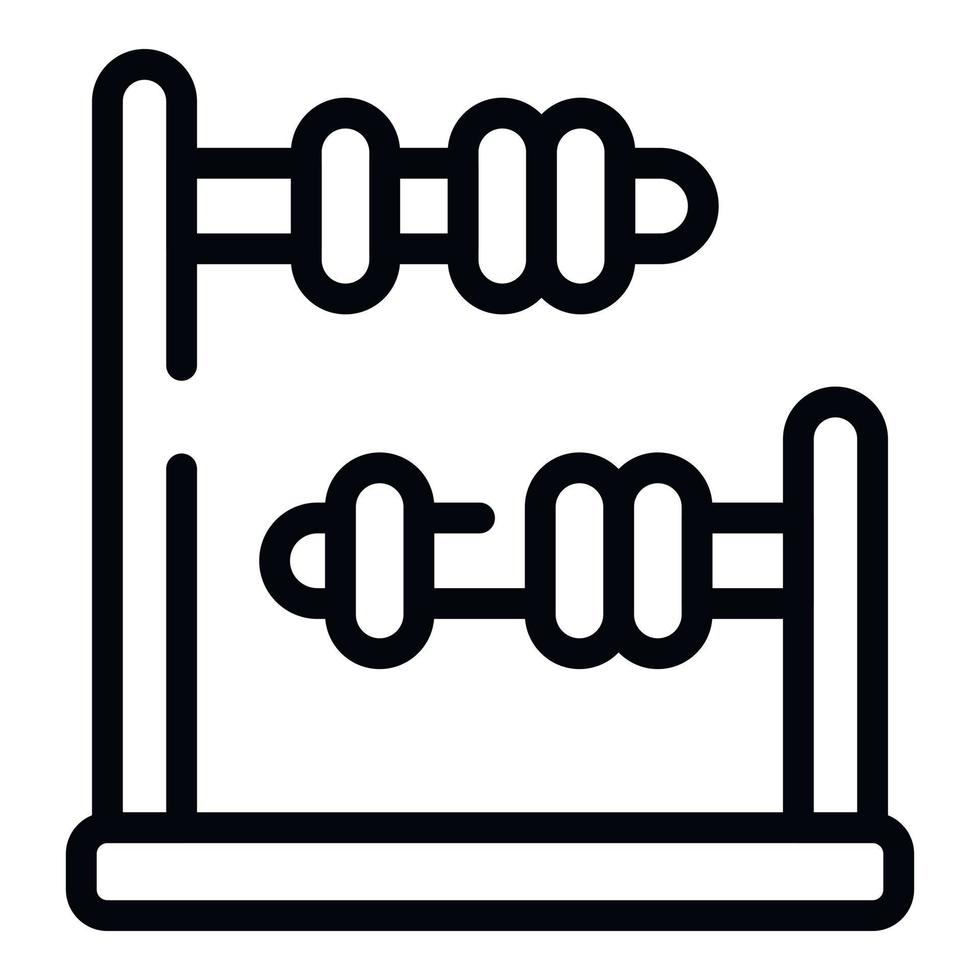 vecteur de contour d'icône d'apprentissage précoce. apprentissage en ligne préscolaire