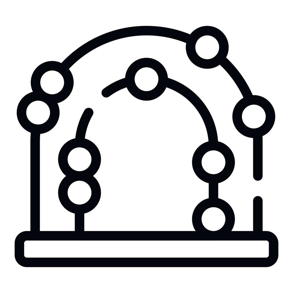 vecteur de contour d'icône de jouet d'apprentissage précoce. jeu d'enfant