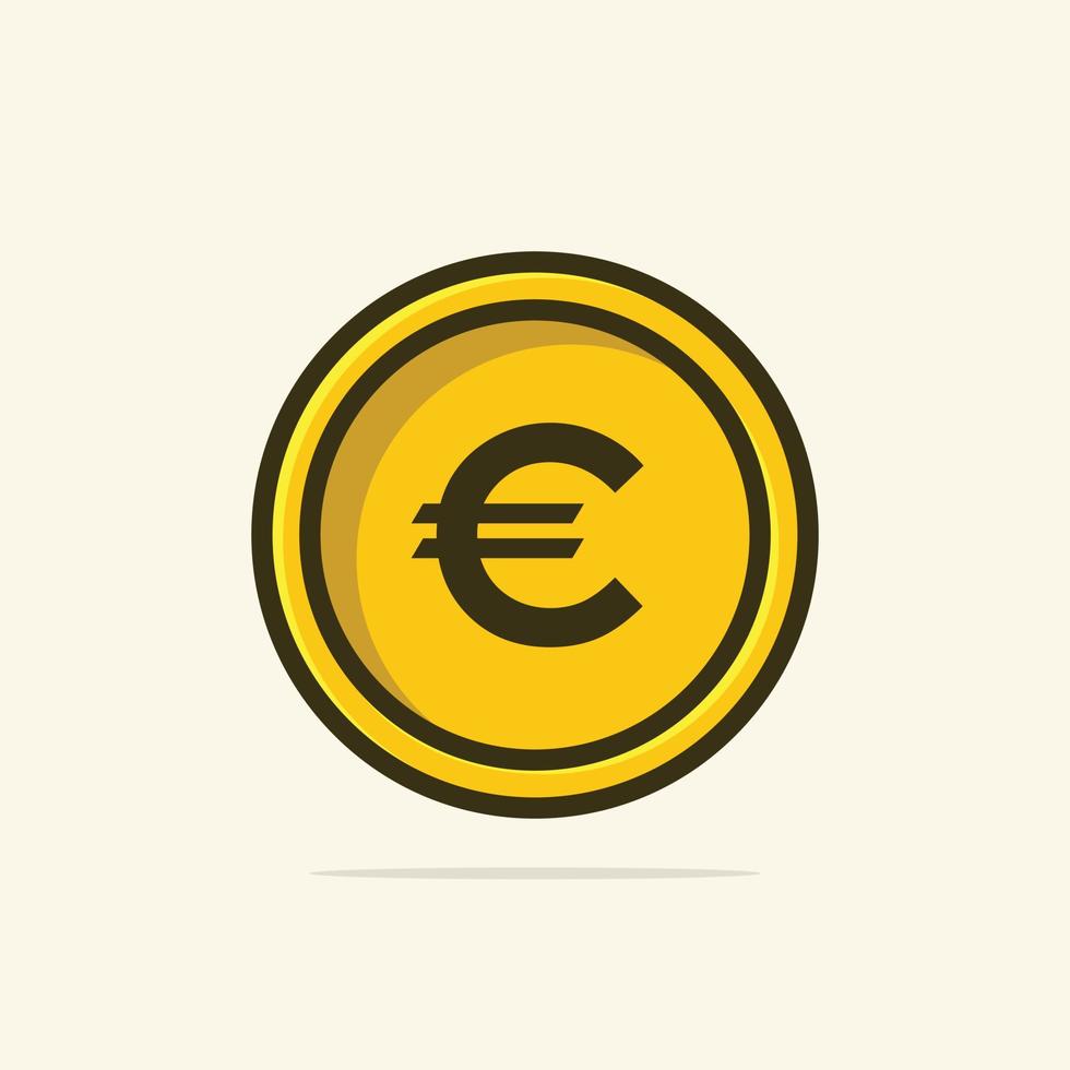 illustration vectorielle de pièce en euros vecteur