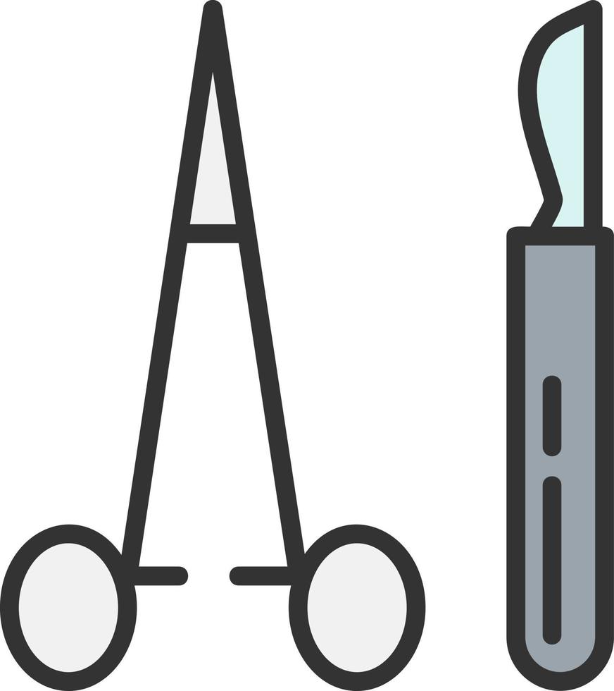 icône de vecteur d'outils de chirurgien