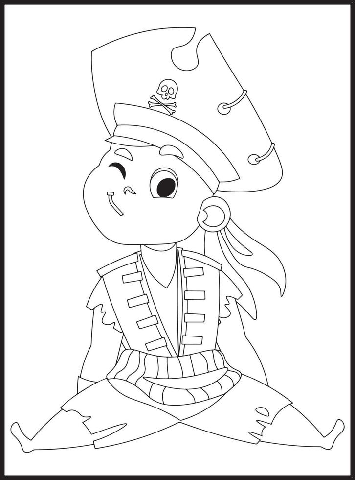 coloriages de pirates vecteur