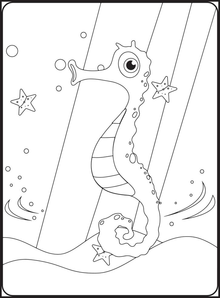 coloriages d'animaux marins vecteur