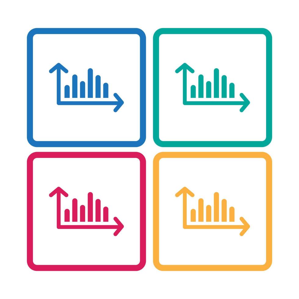 graphique croissant icône illustration vectorielle vecteur