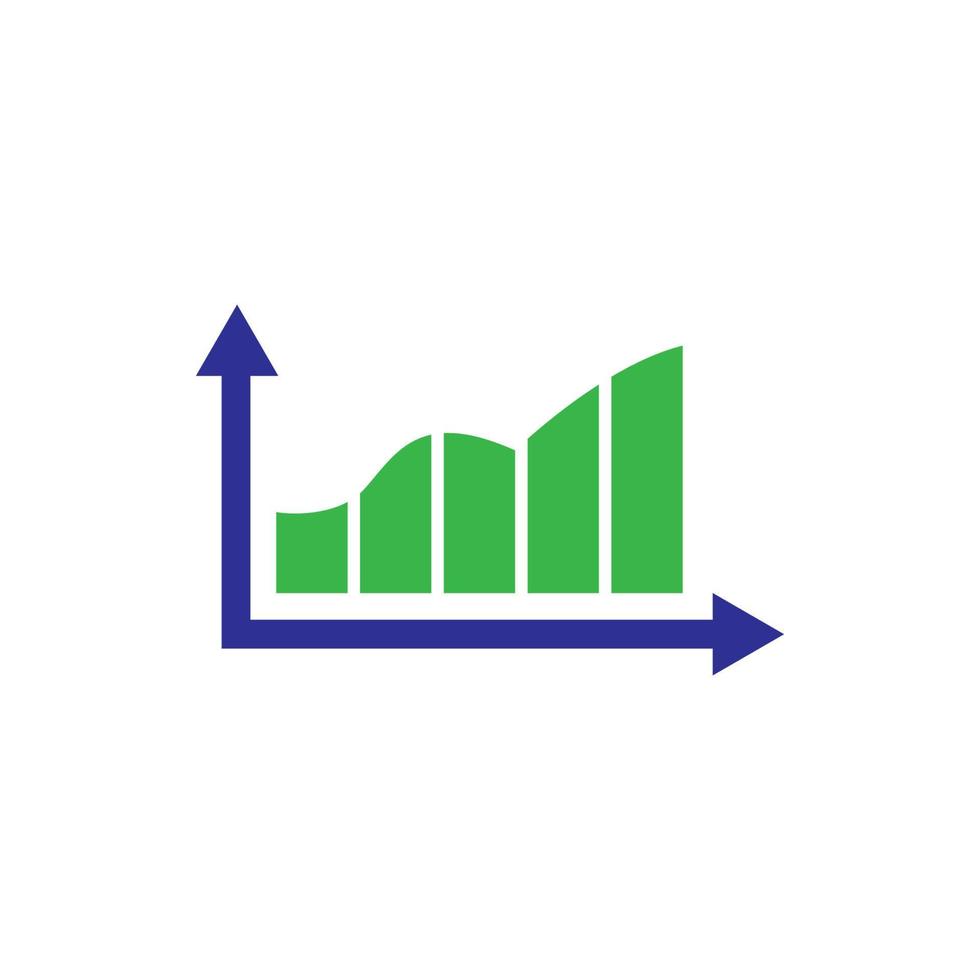graphique croissant icône illustration vectorielle vecteur
