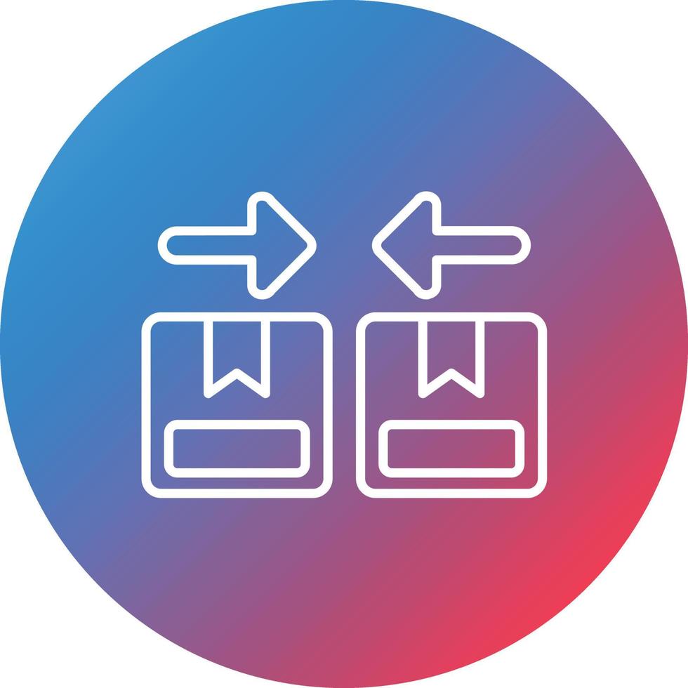 icône de fond de cercle dégradé de ligne de divergence vecteur