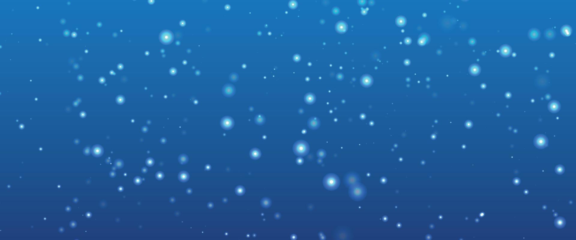 fond coloré neige floue. fond bokeh avec flocon de neige. flocons de neige scintillants d'hiver tourbillonnant fond bokeh, toile de fond avec des étoiles bleues étincelantes. saison d'hiver de flocon de neige. vecteur