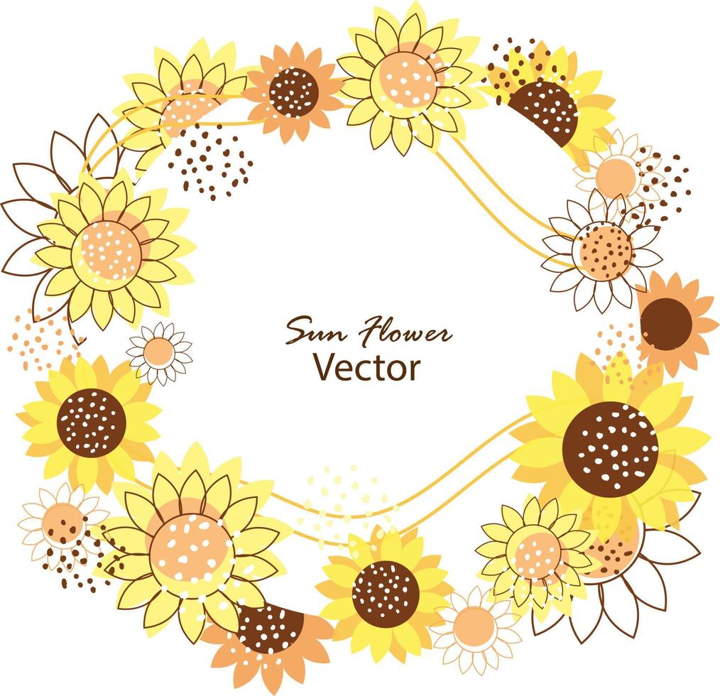 abstrait de fond de tournesol avec fluide vecteur