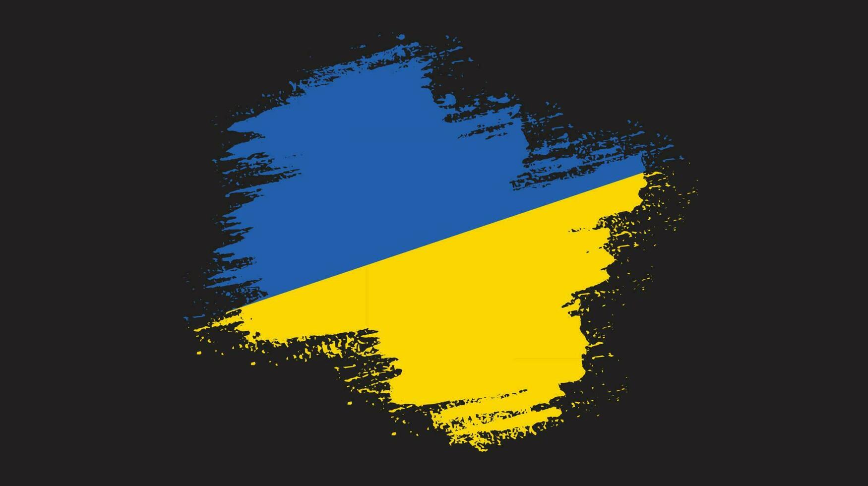 éclaboussure coup de pinceau ukraine drapeau vecteur