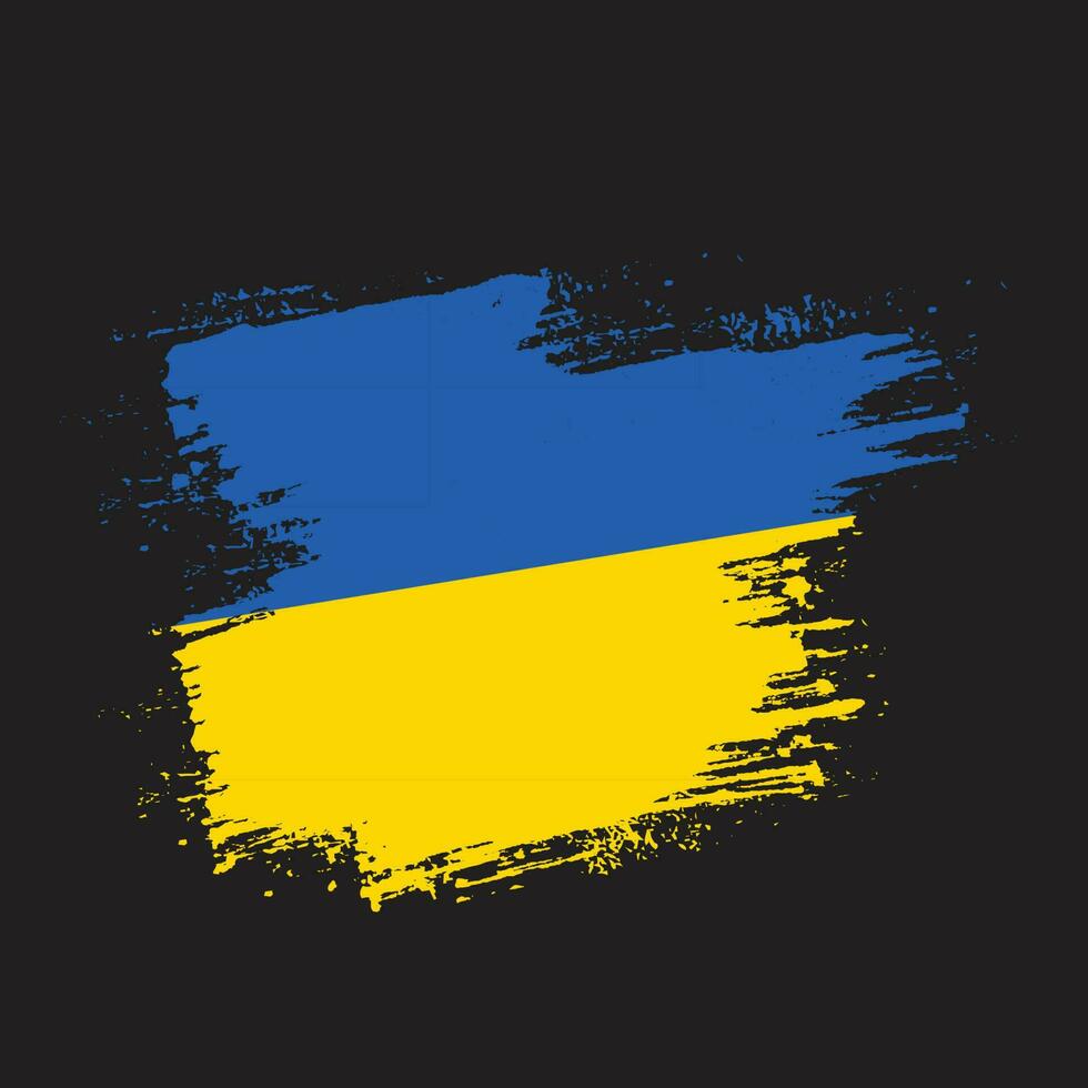 vecteur de drapeau ukraine gratuit coup de pinceau