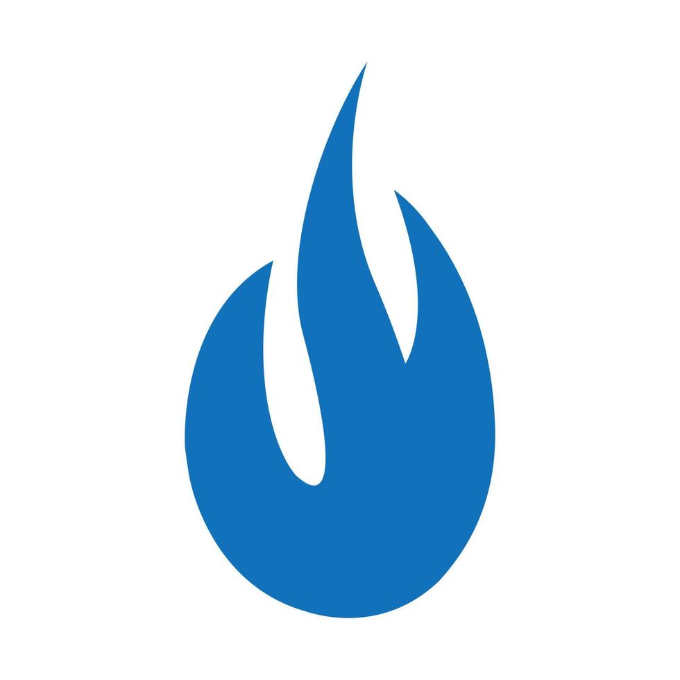 logo de flamme de feu bleu vecteur