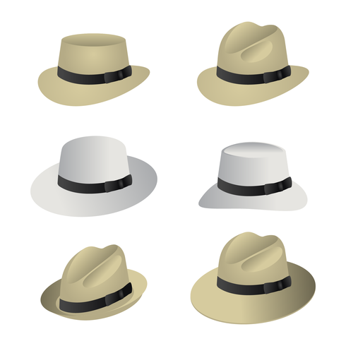 Vecteur de chapeau Panama rétro