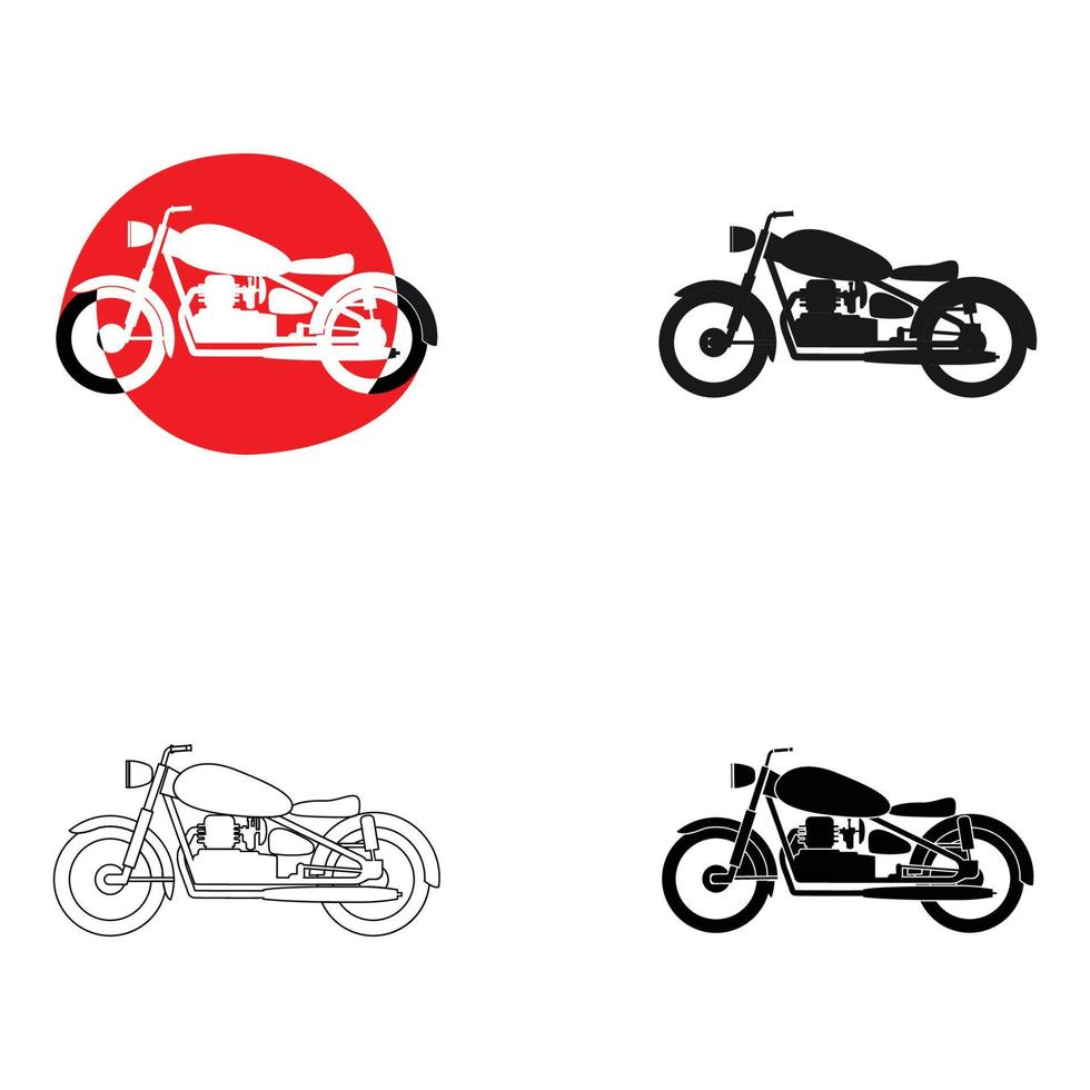 conception d'illustration vektor icône moto vintage vecteur