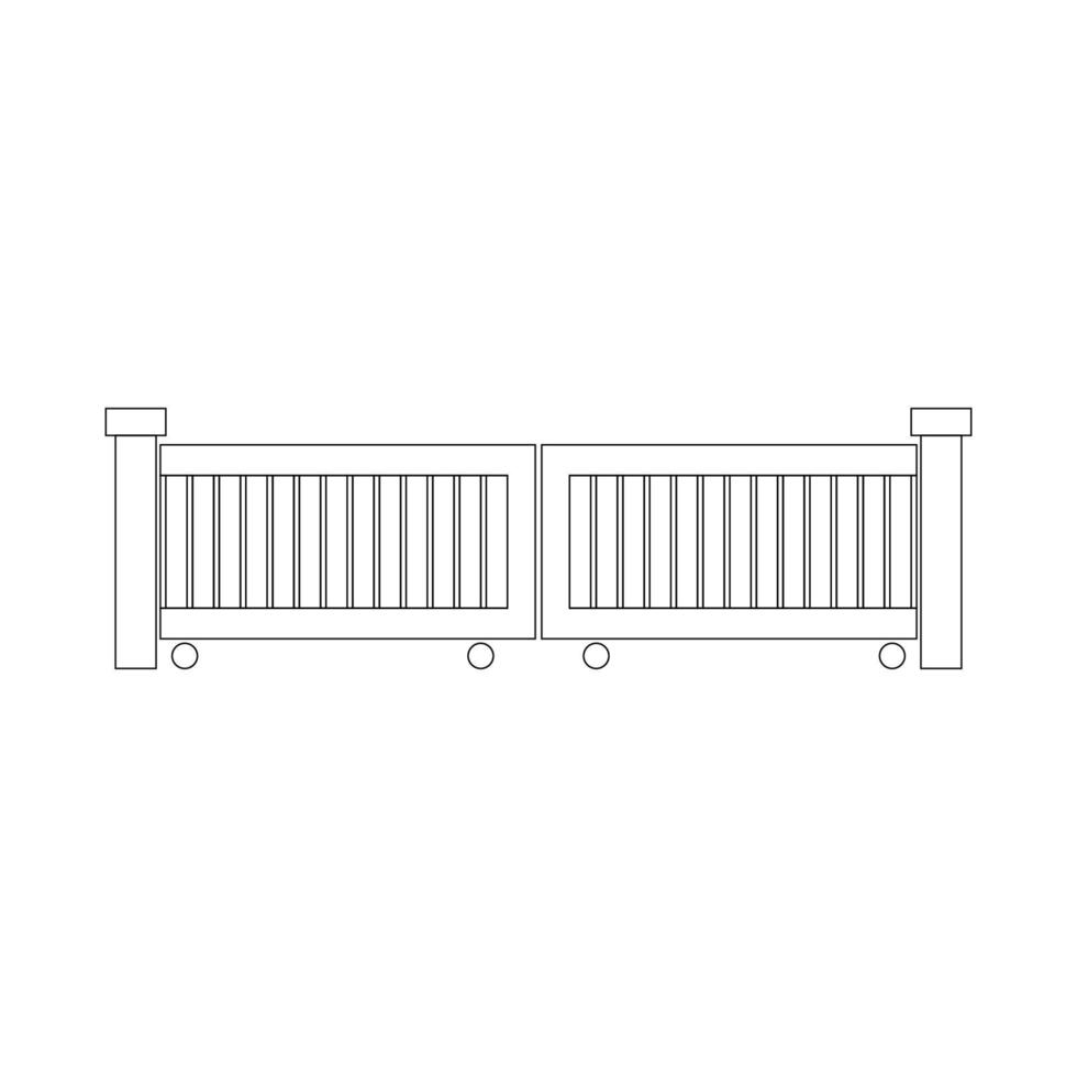 conception d'illustration d'icône de porte simple vecteur