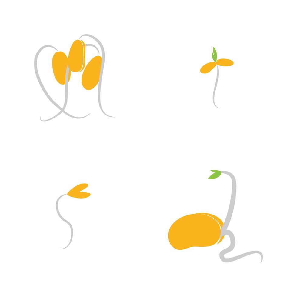 conception d'illustration d'icône de germes de soja vecteur