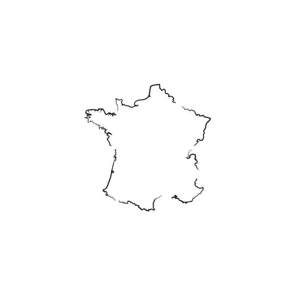 conception d'illustration de logo de carte de france vecteur