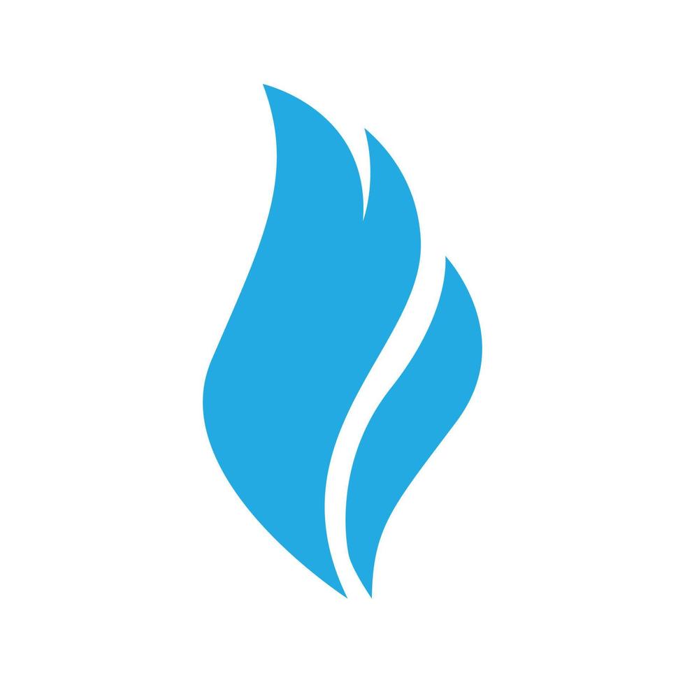 logo de flamme de feu bleu vecteur