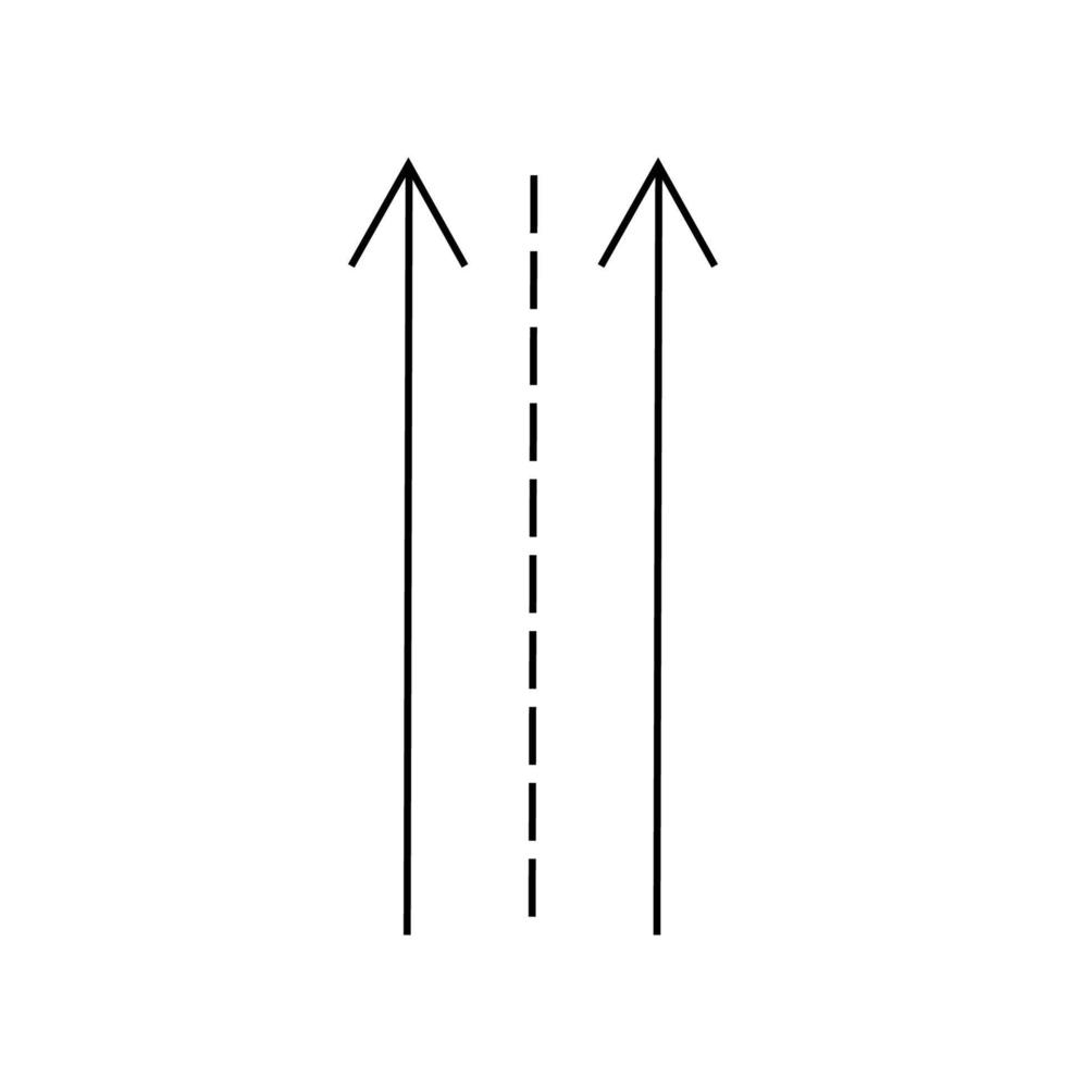 icône de route avec ligne pointillée vecteur