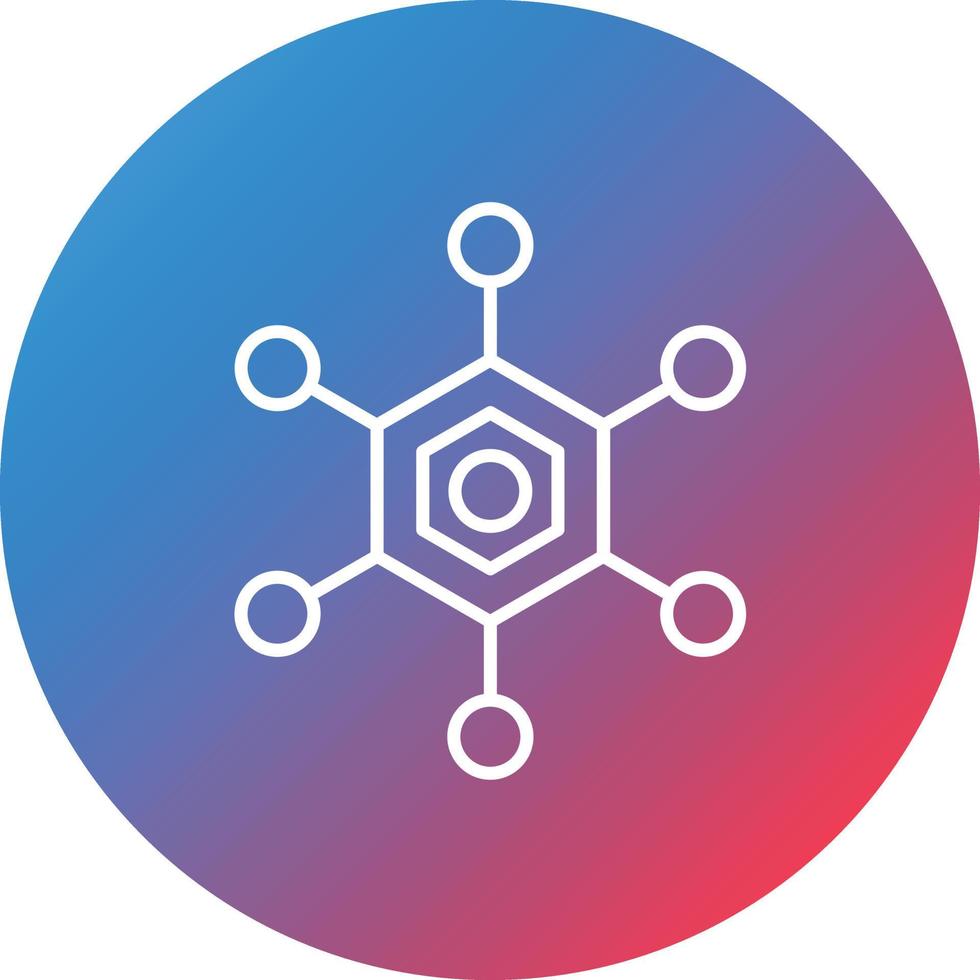 icône de fond cercle gradient ligne interactions biomoléculaires vecteur