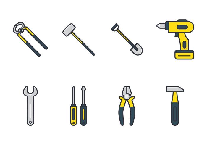 Ensemble d'outils d'artisans vecteur