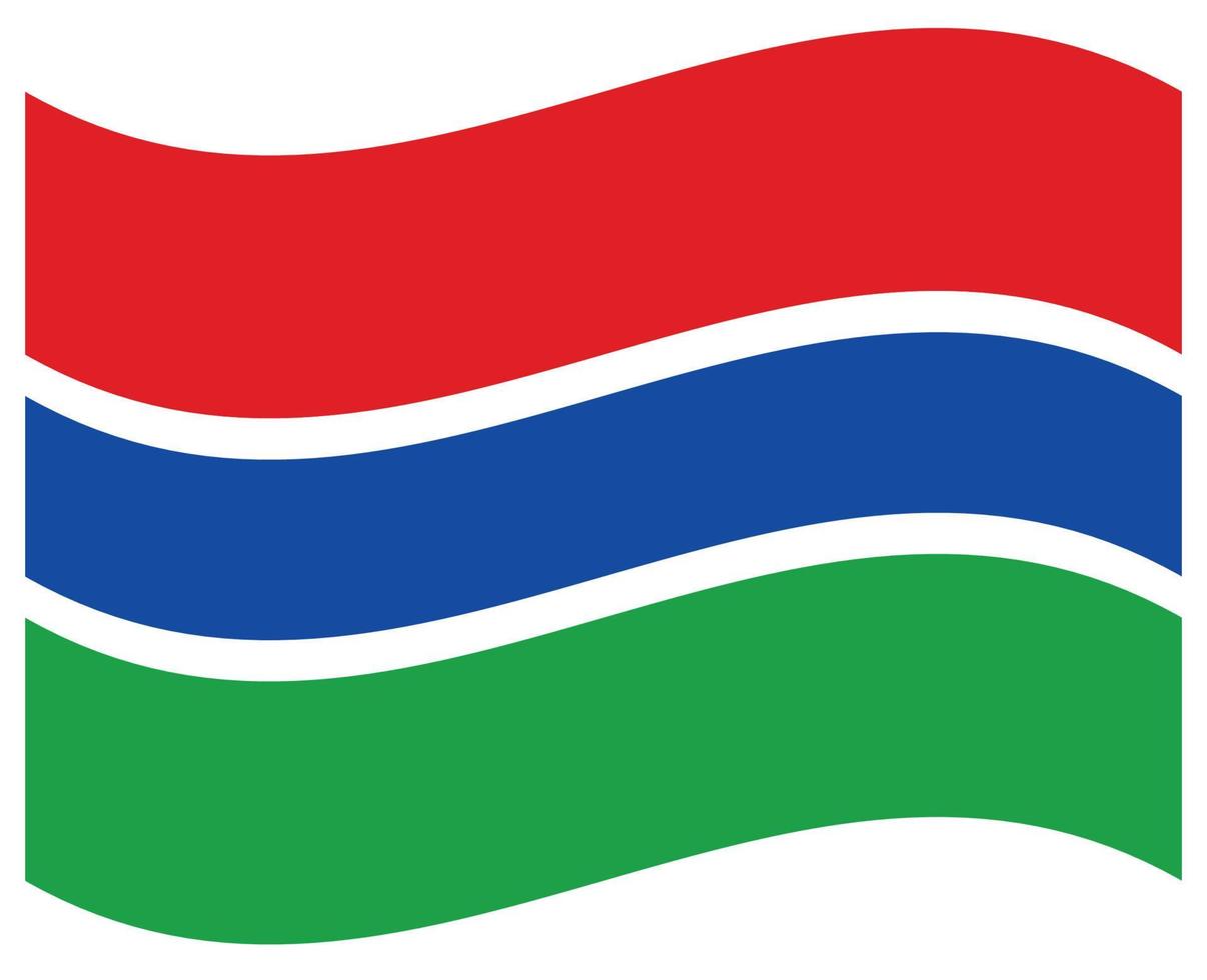 drapeau national de la gambie - icône de couleur plate. vecteur