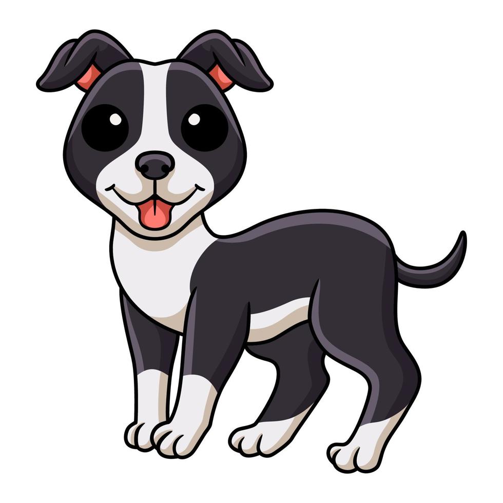 dessin animé mignon chien american staffordshire terrier vecteur