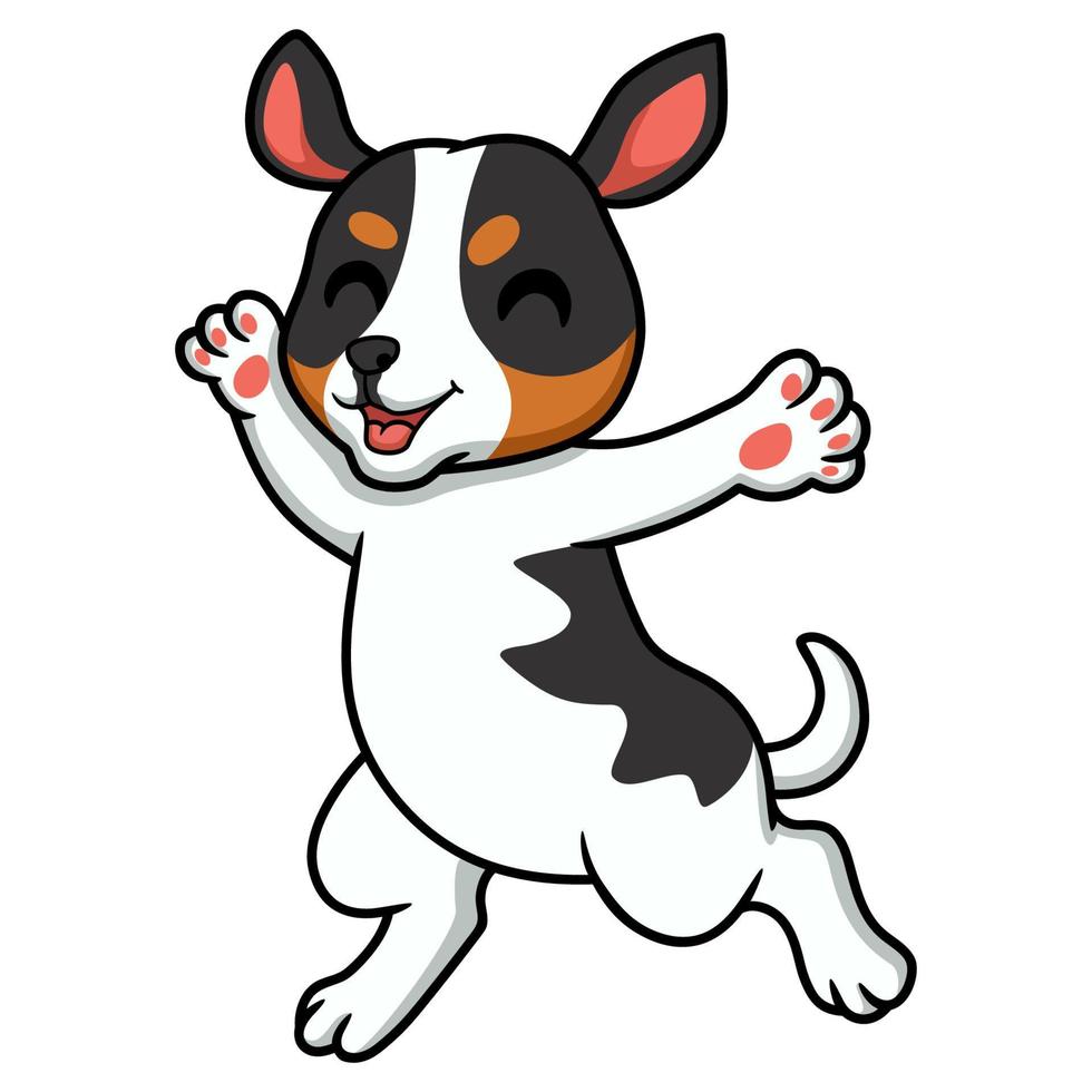 dessin animé mignon chien rat terrier vecteur