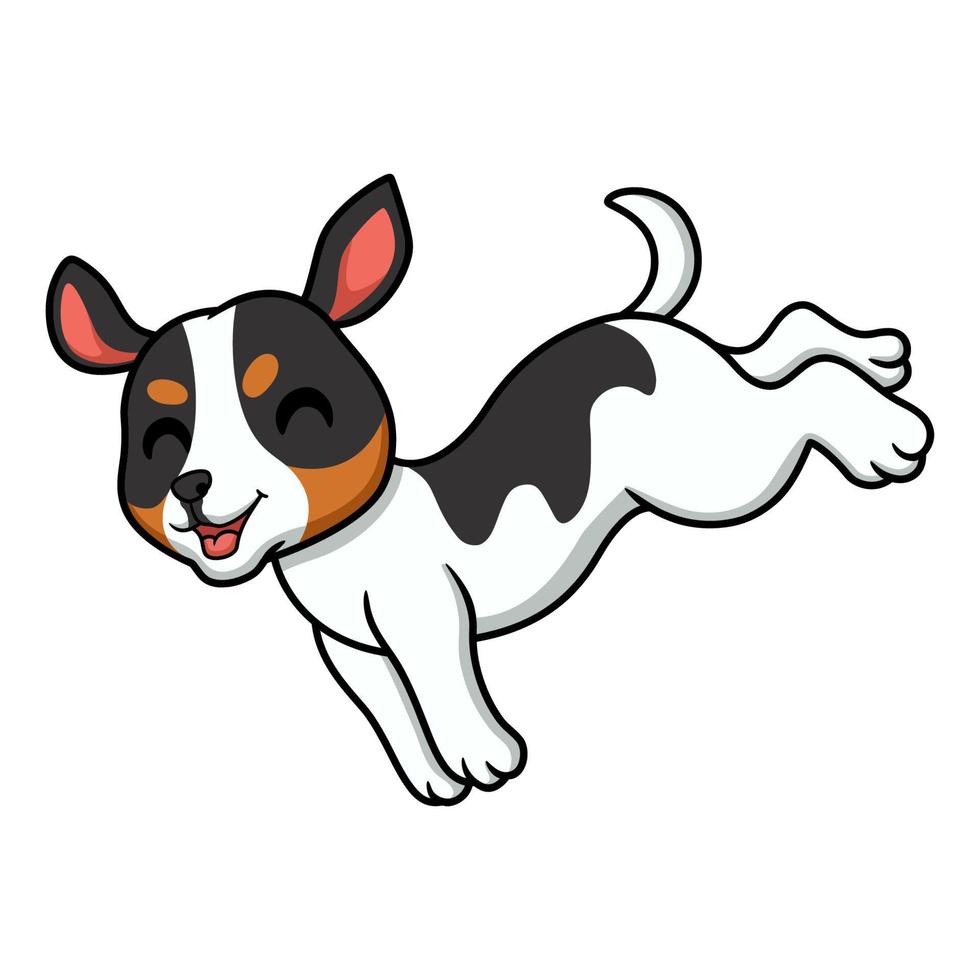 dessin animé mignon chien rat terrier vecteur