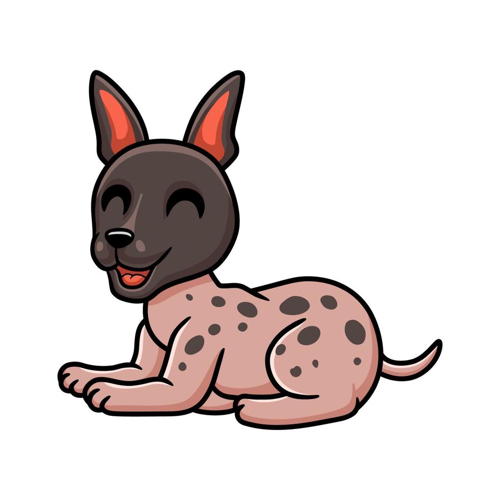 dessin animé mignon de terrier américain sans poils vecteur