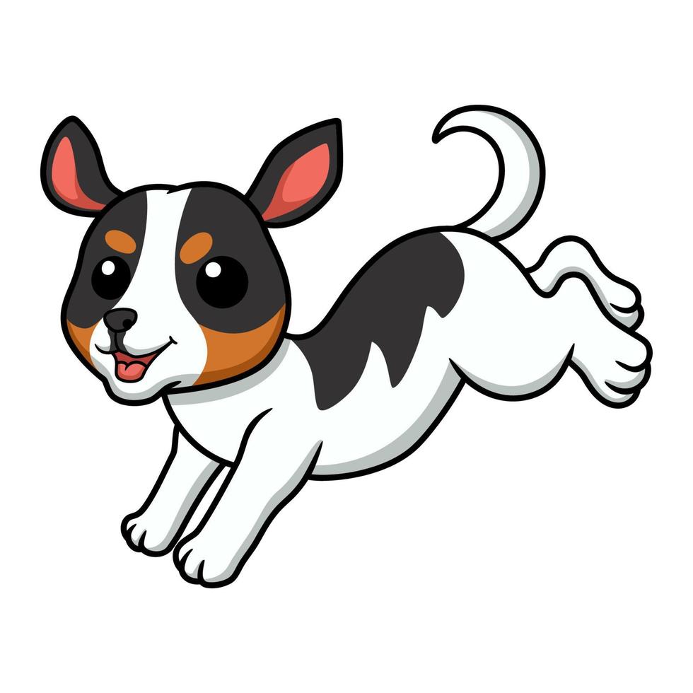 dessin animé mignon chien rat terrier vecteur