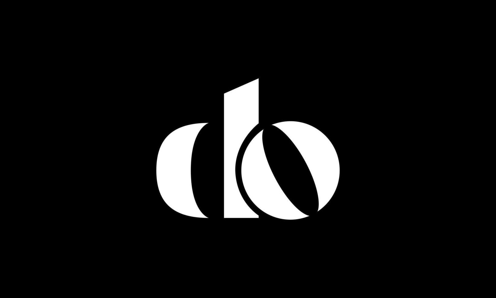 lettre initiale do création de logo sur fond noir. vecteur professionnel.