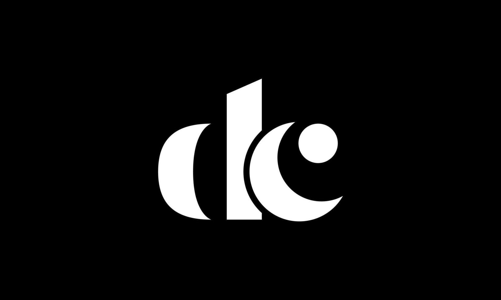 création de logo lettre initiale dc sur fond noir. vecteur professionnel.