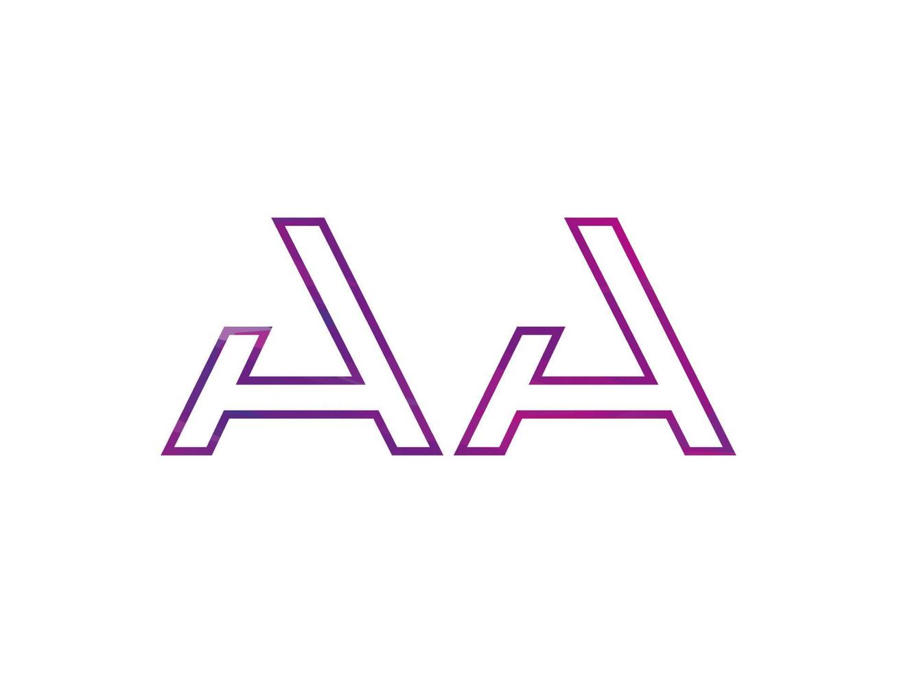 logo de lettre aa avec vecteur de texture arc-en-ciel coloré. vecteur professionnel.