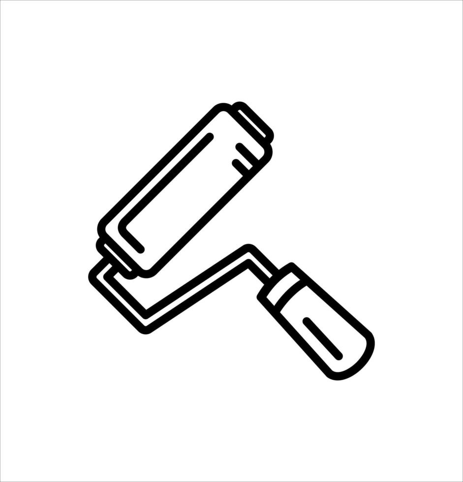 modèle de logo d'illustration vectorielle d'icône de rouleau de peinture à de nombreuses fins. isolé sur fond blanc. vecteur