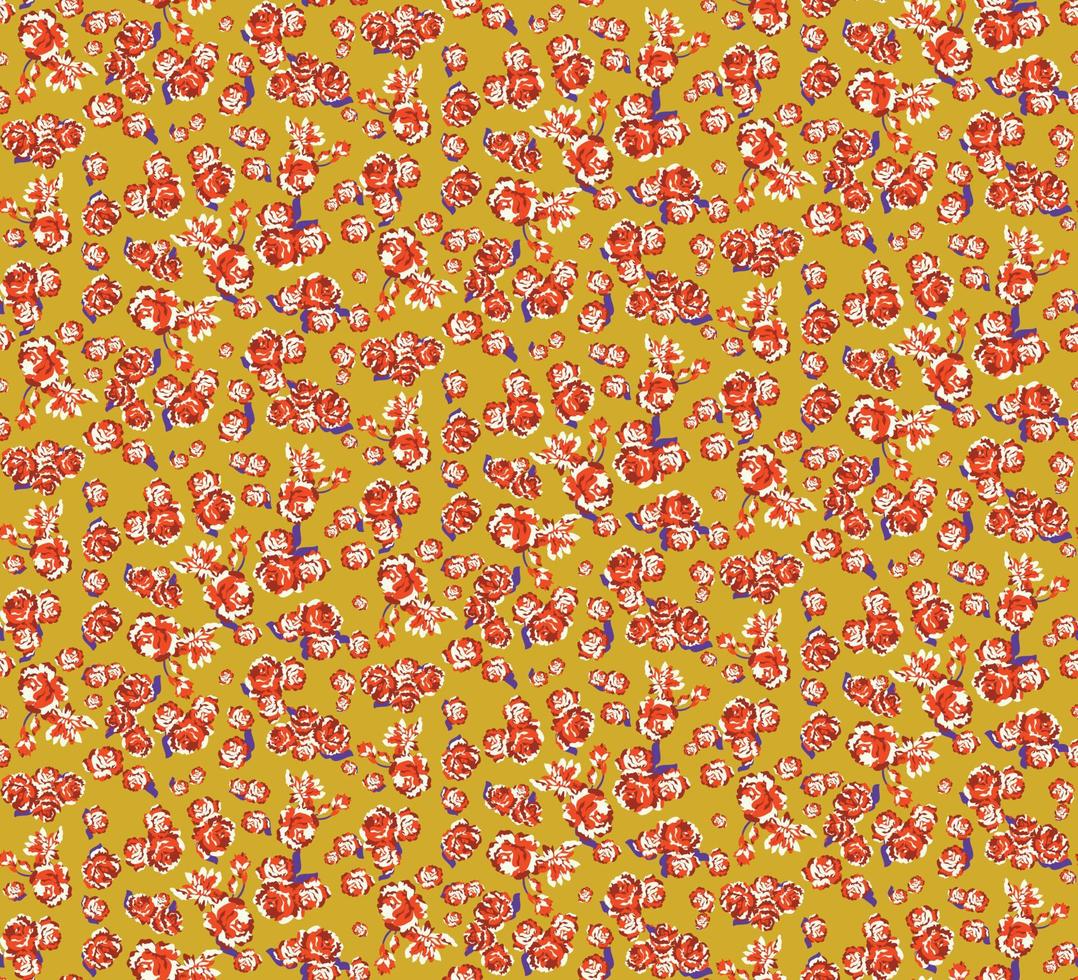 motif floral sans couture dans vector.wild fleurs, feuilles, branches, bonbons répéter pattern design set.handmade. papier peint, tissu ou conception de papier cadeau. illustration vectorielle.impression pour le linge de lit. vecteur